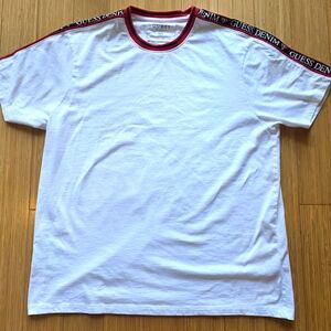 GUESS White Tee with Red and Black Trim